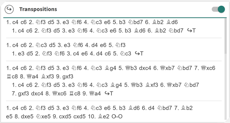 Transpositions - Repertoire Builder